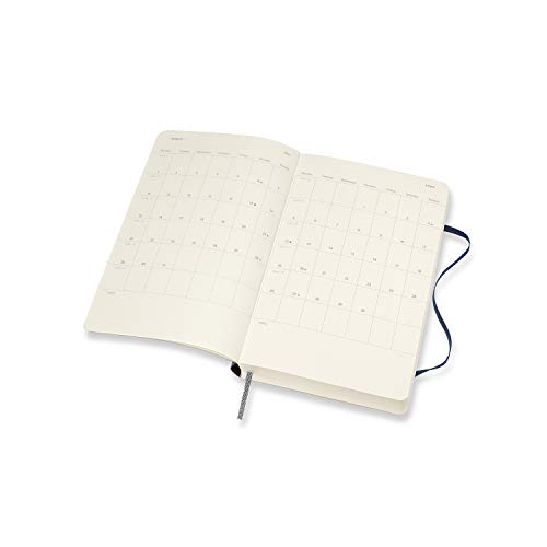 Moleskine - Agenda 2020/2021 un Día por Página, Agenda de 18 Meses, Planificador Diario con Tapa Blanda y Cierre Elástico, Tamaño Grande 13 x 21 cm, Color Negro, 608 Páginas