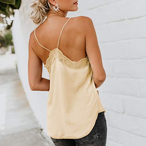 MOMOXI Chaleco sin mangas Top Multicolor Multicolor Multicolor Medio M para Mujeres Beige-a S