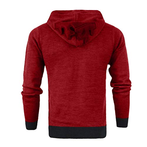 MOMOXI SuéTer de Navidad para Hombres de OtoñO E Invierno 2020 Hombres Otoño Invierno Navidad Sudadera con Capucha Pluma con Capucha Navidad Piel 3D Top