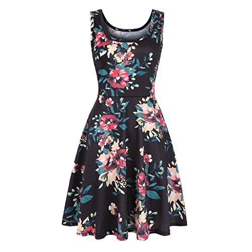 MOMOXI Vestido para Las Mujeres, Vestido sin Mangas sin Espalda de la Correa de Espagueti del o Cuello sólido de Las Mujeres de la señora Vestido de Novia para Boda Mujer Gorda Mini Faldas SeñOras