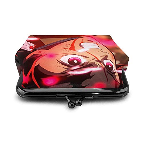 Monedero Anime Demon Kimetsu No Yaiba, monedero, monedero, tarjetas de crédito, cierre exquisito, hebilla de maquillaje, para mujer, piel, dinero