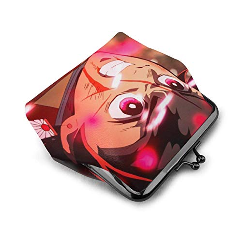 Monedero Anime Demon Kimetsu No Yaiba, monedero, monedero, tarjetas de crédito, cierre exquisito, hebilla de maquillaje, para mujer, piel, dinero