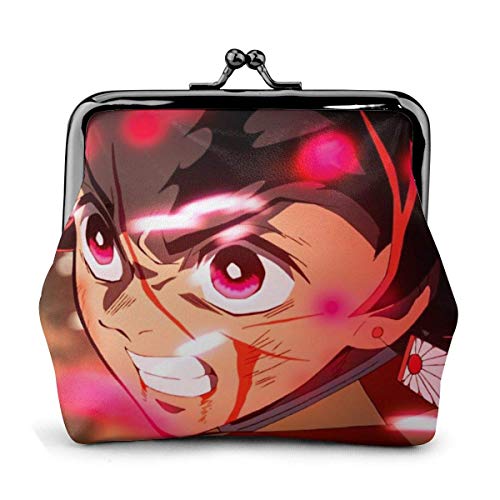 Monedero Anime Demon Kimetsu No Yaiba, monedero, monedero, tarjetas de crédito, cierre exquisito, hebilla de maquillaje, para mujer, piel, dinero