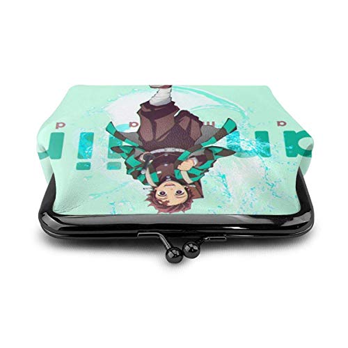 Monedero Anime Demon Kimetsu No Yaiba, monedero, monedero, tarjetas de crédito, cierre exquisito, hebilla de maquillaje, para mujer, piel, dinero