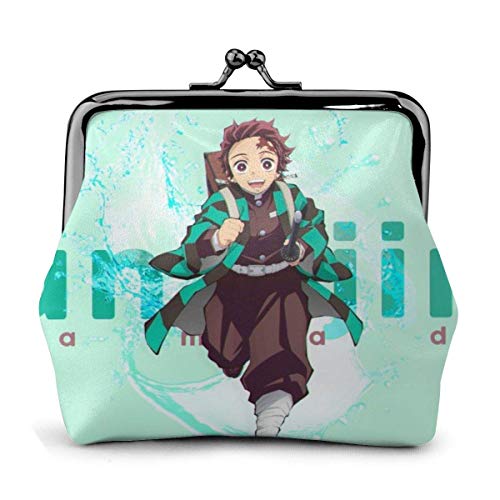 Monedero Anime Demon Kimetsu No Yaiba, monedero, monedero, tarjetas de crédito, cierre exquisito, hebilla de maquillaje, para mujer, piel, dinero