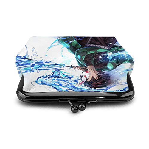Monedero Anime Demon Kimetsu No Yaiba, monedero, monedero, tarjetas de crédito, cierre exquisito, hebilla de maquillaje, para mujer, piel, dinero
