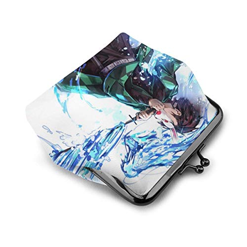 Monedero Anime Demon Kimetsu No Yaiba, monedero, monedero, tarjetas de crédito, cierre exquisito, hebilla de maquillaje, para mujer, piel, dinero
