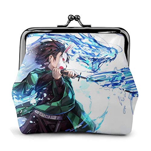 Monedero Anime Demon Kimetsu No Yaiba, monedero, monedero, tarjetas de crédito, cierre exquisito, hebilla de maquillaje, para mujer, piel, dinero