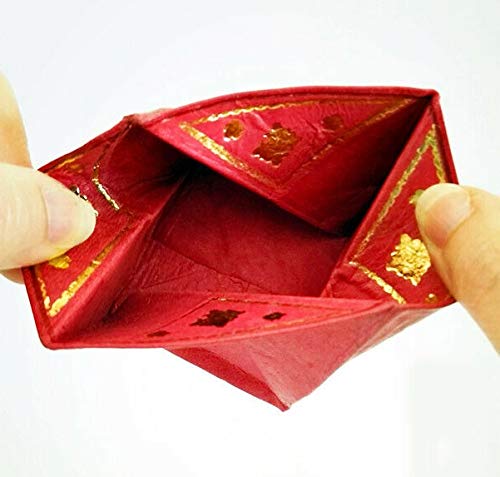 Monedero marroquí de Cuero Plegable (Rosa Fucsia)