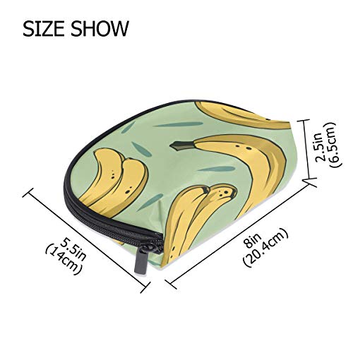 MONTOJ BANANA SEAMLESS patrón maquillaje bolsa viaje artículos de tocador organizador