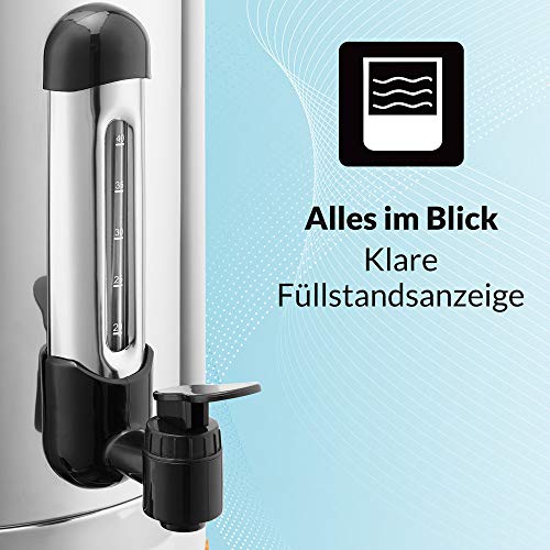 Monzana Hervidor dispensador bebidas calientes termo de 8,8L 950W termostato bandeja para las gotas acero inoxidable