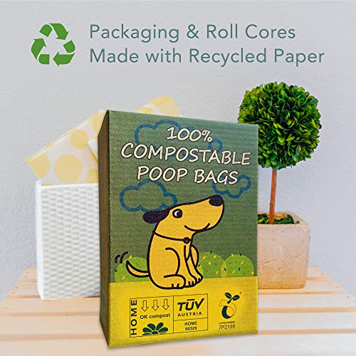 moonygreen Bolsas para Excrementos de Perro Biodegradables - Origen Vegetal, Compostaje Casero, Sin Microplásticos, Sin Perfumes y Resistentes a Fugas - 23 x 33 cm, Paquete Recambio de 240