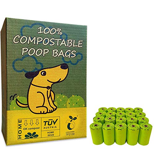 moonygreen Bolsas para Excrementos de Perro Biodegradables - Origen Vegetal, Compostaje Casero, Sin Microplásticos, Sin Perfumes y Resistentes a Fugas - 23 x 33 cm, Paquete Recambio de 240