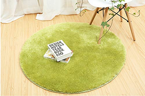 Morbuy Tapete Redondo Felpudos Alfombra Estera de Felpa 80CM/100CM Hogar Antideslizante Alfombras Piso Moqueta Mats Pad para Habitación Lavable Decorativo Suave Superficie (100cm, Rosa)