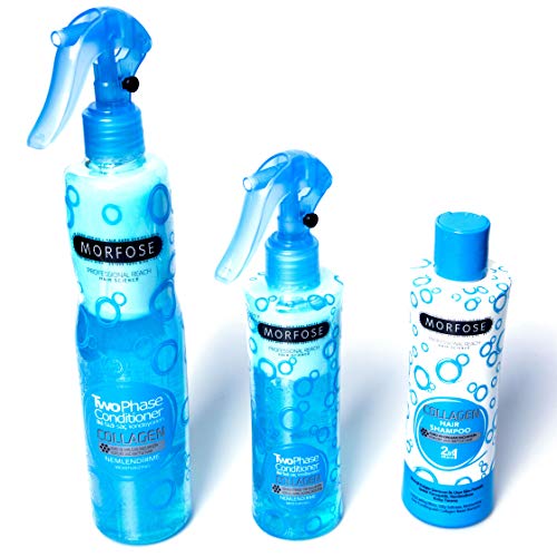 Morfose 2 fases Hair Conditioner Collagen 400 ml Haarkur Spray Treatment Haarpflege Spray Leave en el cabello acondicionador sin enjuagar pelo Parfume