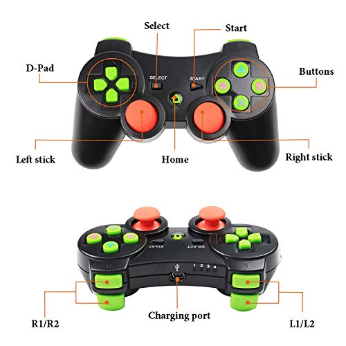 Morza Controlador inalámbrico Bluetooth Wireless Juego Joystick Gamepad para PS3 Videojuegos Handle Joystick