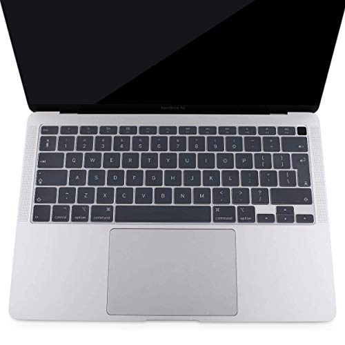 MOSISO Cubierta de Teclado Compatible con MacBook Air 13 2020 A2179 con Touch ID, Mágico Retroiluminado Skin Piel de Silicona Protectora Impermeable a Prueba de Polvo,Transparente