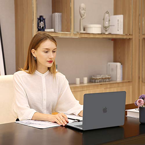 MOSISO Funda Dura Compatible con 2020 2019 2018 MacBook Air 13 Pulgadas A2179 A1932 con Pantalla Retina & Touch ID, Ultra Delgado Carcasa Rígida Protector de Plástico Cubierta, Gris