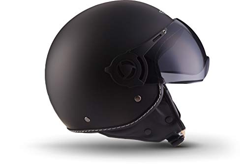 Moto Helmets H44 - Helmet Casco de Moto, Negro/Mate Negro, L (59-60cm)