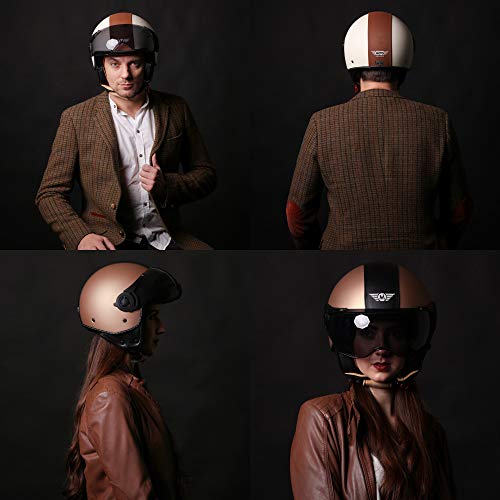 Moto Helmets H44 - Helmet Casco de Moto, Negro/Mate Negro, M (57-58cm)