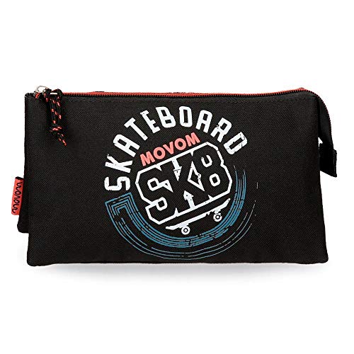 Movom Underground, Estuche Tres Compartimentos, 22 cm, 1.32 Litros, Rojo