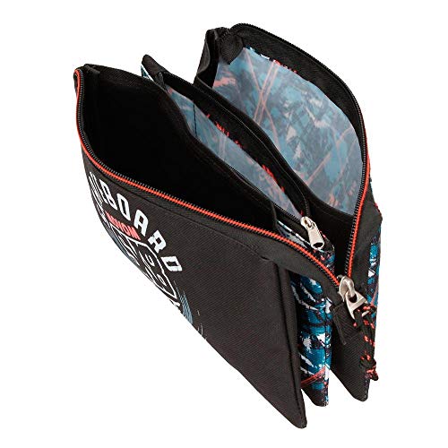 Movom Underground, Estuche Tres Compartimentos, 22 cm, 1.32 Litros, Rojo