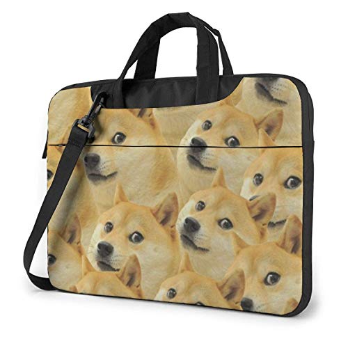 Mr Doge Meme Dog Bolso para computadora portátil Maletín a Prueba de Golpes Bolsos de Hombro Estuche portátil Maletín para computadora portátil 15.6 Pulgadas