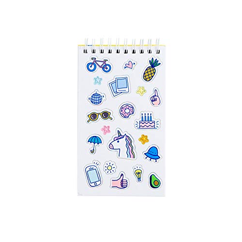 Mr Wonderful - Bloc con Espiral de 1000 Pegatinas Antiapuntes Tostones,  9,5 x 16 x 1 cm, Multicolor