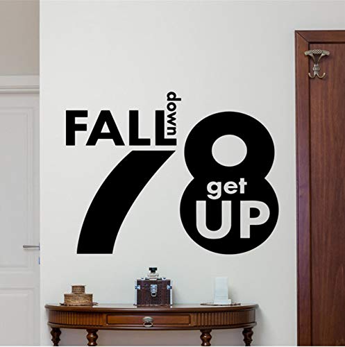 Mrlwy Fall Down 7 Get Up 8 Vinilos Decorativos Vinilo Decorativo Vinilo Decorativo 43X51Cm