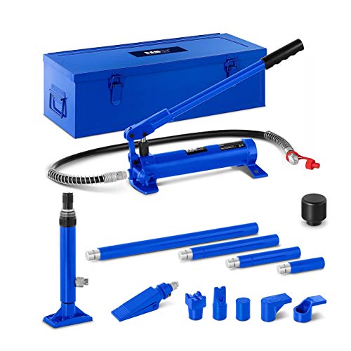 MSW Gato Carrocero Expansor Hidráulico MSW-KP-4 (Carrera del Pistón 120 mm, Incluye 4 Extensiones, Carga Máxima 4.000 kg)