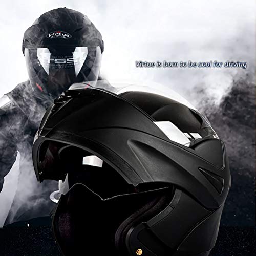 MTTKTTBD Bluetooth Modulares Casco Moto,HD Anti-Fog Doble Visera Casco Integral para Locomotive Mofa Piloto Crash Cruiser con Altavoz Incorporado Micrófono Auricular ECE Homologado