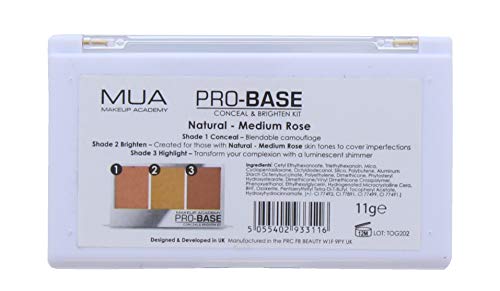 MUA Pro - Kit de corrección y brillo, color natural