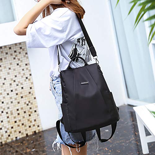 Mujer Mochila de viaje femenina Bolsa de viaje antirrobo Mochila de tela Oxford Sencilla y elegante casual bolso cuero bandolera moda cuero backpack