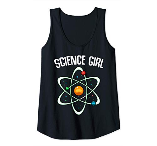 Mujer Science Girl Física Química Científica Estudio Molecular Camiseta sin Mangas