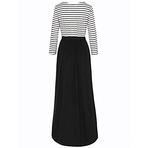 Mujer Vestido Largo Bohemian Estilo Ropa de Playa Otoño,Sonnena Mujer Estampado Floral Vestido Largo de Manga Larga Cintura Alta Bohemio Vestidos Largos Maxi con Bolsillos