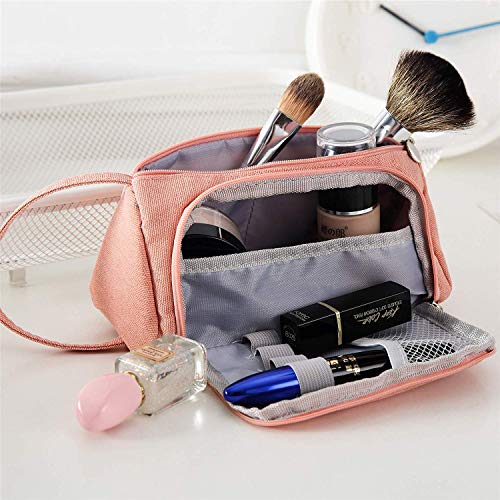 Multifuncional Estuche de lápices de Gran Capacidad Bolsa de Lona Premium Bolsa de lápiz Organizador de papelería para niña（Blanco a cuadros）