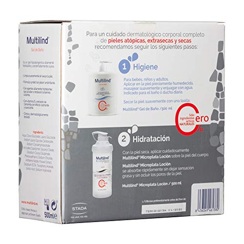 Multilind Pack Higiene y Hidratación para pieles atópicas, secas y extrasecas - Gel baño + Loción