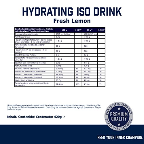 Multipower ISO Drink Suplemento Sabor Fresh Lemon - 420 gr