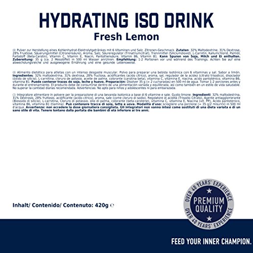 Multipower ISO Drink Suplemento Sabor Fresh Lemon - 420 gr