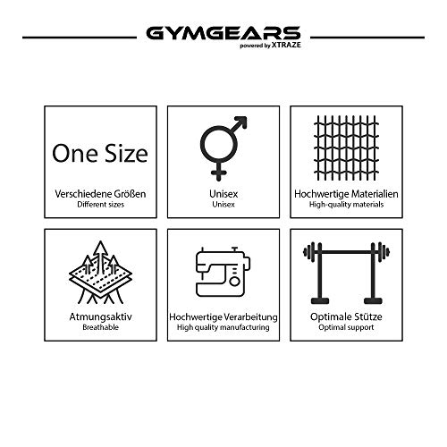 Muñequeras deportivas [set de 2] de 45 cm - muñequeras profesionales, para deportes de fuerza, levantamiento de pesas, culturismo, Crossfit y entrenamiento - Adecuadas para mujeres y hombres, negro