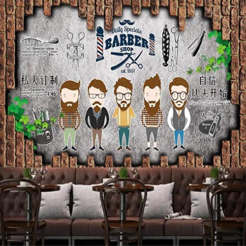 Mural,Papel Pintado 3D,Fotomurales,Pared Decoración Papel Tapiz Fotográfico,Dormitorio Sala De Estar Tv Mesita De Noche Sofa Antecedentes,Decoración De Peluquería,300(Ancho) X210(Alto) Cm