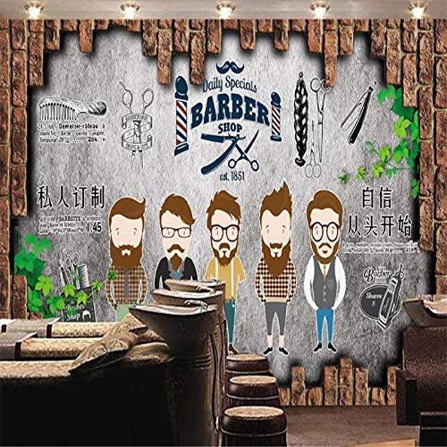 Mural,Papel Pintado 3D,Fotomurales,Pared Decoración Papel Tapiz Fotográfico,Dormitorio Sala De Estar Tv Mesita De Noche Sofa Antecedentes,Decoración De Peluquería,300(Ancho) X210(Alto) Cm