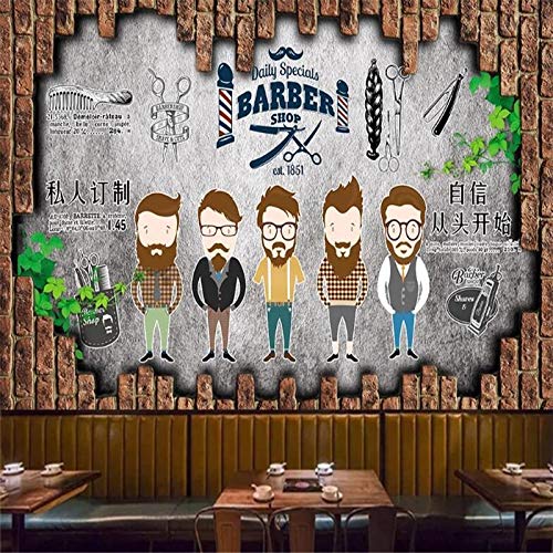 Mural,Papel Pintado 3D,Fotomurales,Pared Decoración Papel Tapiz Fotográfico,Dormitorio Sala De Estar Tv Mesita De Noche Sofa Antecedentes,Decoración De Peluquería,300(Ancho) X210(Alto) Cm