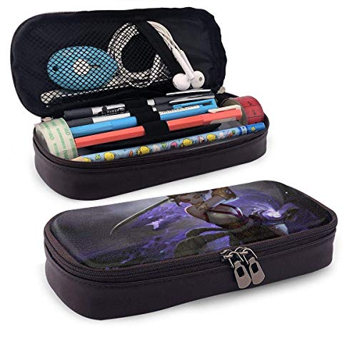 Murasaki Digital Fantasy Art Pencil Pen Case Zipper Bag Stationery Pouch Holder Box Organizador para Middle High School Office College