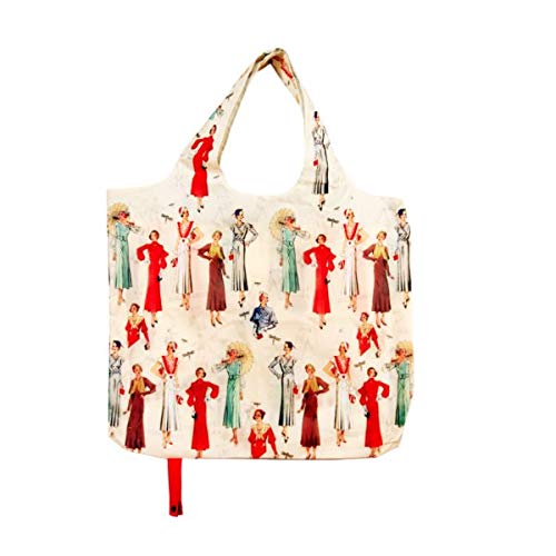 Museo Art Nouveau y Art Déco - Casa Lis - Bolsa de la Compra Plegable y Reutilizable, Diseño Resistente, Estampado Moda Años 20