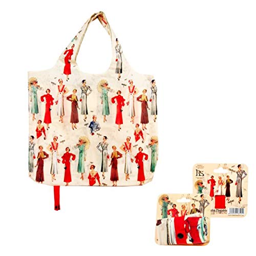 Museo Art Nouveau y Art Déco - Casa Lis - Bolsa de la Compra Plegable y Reutilizable, Diseño Resistente, Estampado Moda Años 20