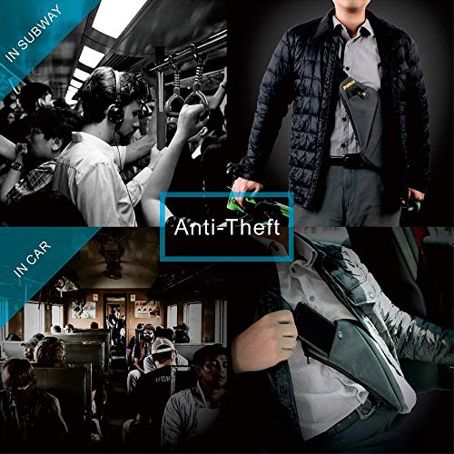 MUTANG Deportes Ocio Cofre Bolsa Anti-ladrón Honda Bolsa de Cintura Hombro Messenger Bag Senderismo Bolsa de Viaje Multipurpose Mochila Gris