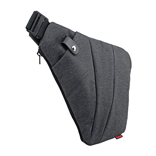 MUTANG Deportes Ocio Cofre Bolsa Anti-ladrón Honda Bolsa de Cintura Hombro Messenger Bag Senderismo Bolsa de Viaje Multipurpose Mochila Gris