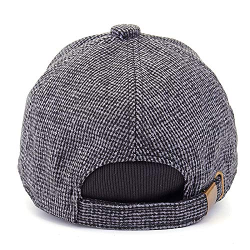 MXBIN Invierno peinada con Orejeras Gorra de béisbol Deporte al Aire Libre de Las Orejeras Ajustables de los Hombres Gorra de Plato Herramienta de reparación de Piezas de Accesorios (Color : Black)