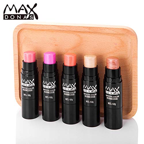 MXECO Blush Stick Hidratante Resistente al Agua Colorete de Larga duración Ilumina el Color de la Piel Hidratante Resaltador Multifuncional (1#)